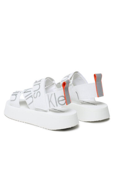 Calvin Klein Jeans Сандали Prefersato Sandal Webb YW0YW01071 Bright White/Reflective Silver - Mera.bg