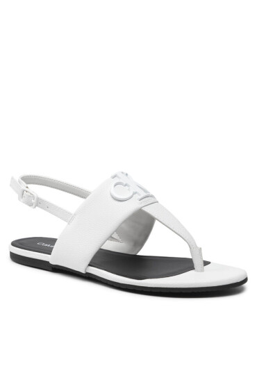 Calvin Klein Jeans Сандали Flat Sandal Hw Lth 2 YW0YW00544 Bright White YAF - Mera.bg