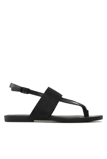 Calvin Klein Jeans Сандали Flat Sandal Toepost Webbing YW0YW00956 Черен - Mera.bg