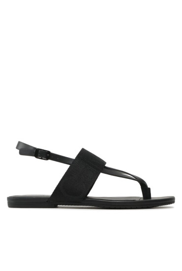 Calvin Klein Jeans Сандали Flat Sandal Toepost Webbing YW0YW00956 Черен - Mera.bg