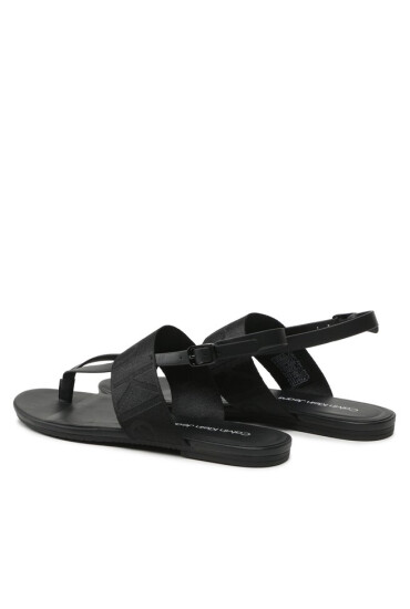 Calvin Klein Jeans Сандали Flat Sandal Toepost Webbing YW0YW00956 Черен - Mera.bg
