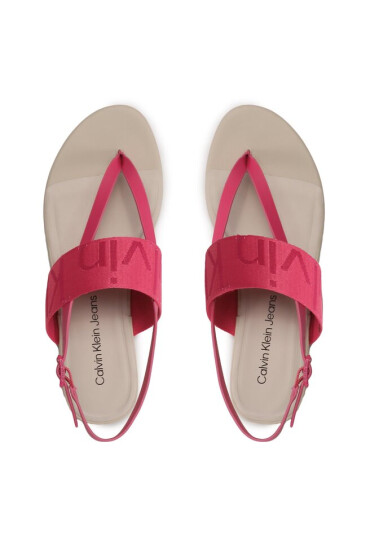 Calvin Klein Jeans Сандали Flat Sandal Toepost Webbing YW0YW00956 Raspberry Sorbet 0J0 - Mera.bg
