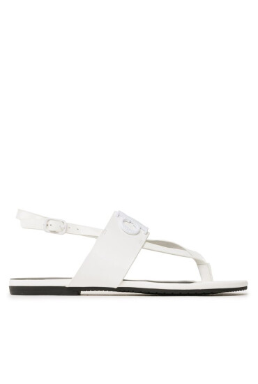 Calvin Klein Jeans Сандали Flat Sndal Toepost Hw YW0YW00953 Бял - Mera.bg