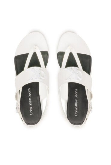 Calvin Klein Jeans Сандали Flat Sndal Toepost Hw YW0YW00953 Бял - Mera.bg