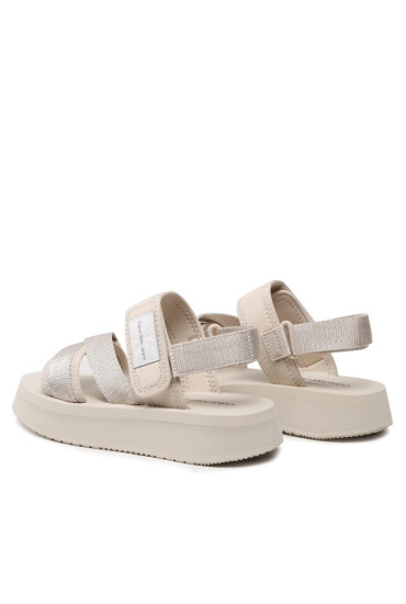 Calvin Klein Jeans Сандали Prefresato Sandal Bagde YW0YW00967 Eggshell ACF - Mera.bg