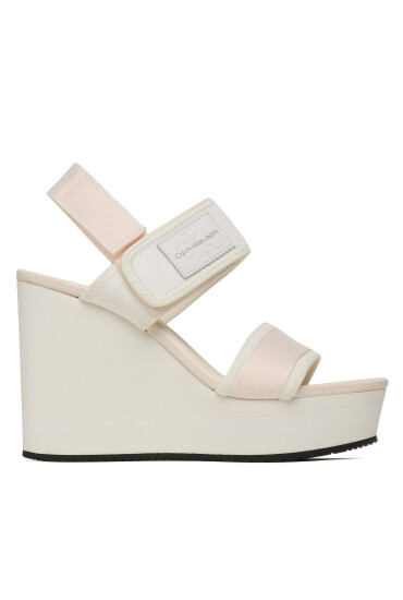 Calvin Klein Jeans Сандали Wedge Sandal Badge YW0YW01028 Бял - Mera.bg