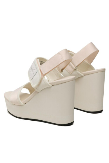 Calvin Klein Jeans Сандали Wedge Sandal Badge YW0YW01028 Бял - Mera.bg