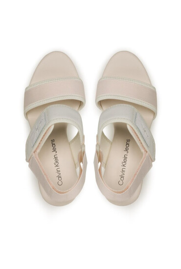Calvin Klein Jeans Сандали Wedge Sandal Badge YW0YW01028 Бял - Mera.bg