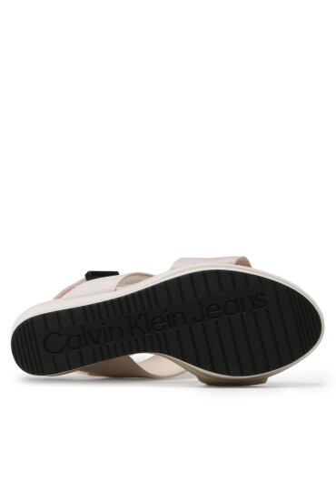 Calvin Klein Jeans Сандали Wedge Sandal Webbing YW0YW00959 Ancient White YBH - Mera.bg