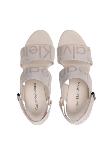 Calvin Klein Jeans Сандали Wedge Sandal Webbing YW0YW00959 Ancient White YBH - Mera.bg