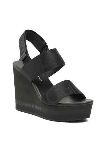 Calvin Klein Jeans Сандали Wedge Sandal Webbing YW0YW00959 Black BDS - Mera.bg