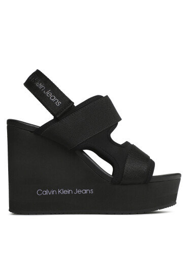 Calvin Klein Jeans Сандали Wedge Sandal Webbing YW0YW01073 Black/Lavender Aura BEH - Mera.bg
