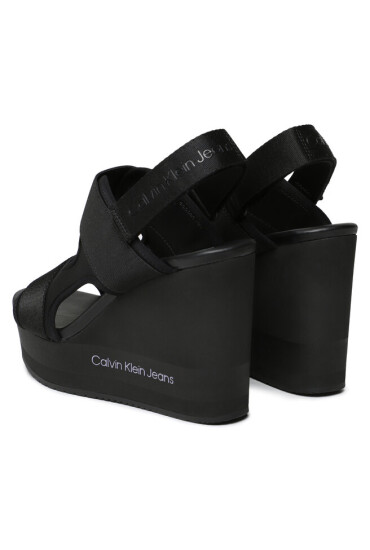 Calvin Klein Jeans Сандали Wedge Sandal Webbing YW0YW01073 Black/Lavender Aura BEH - Mera.bg