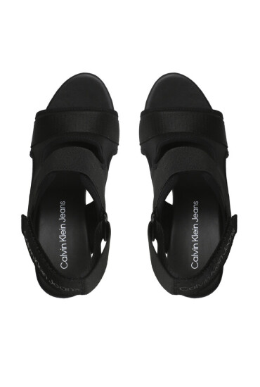 Calvin Klein Jeans Сандали Wedge Sandal Webbing YW0YW01073 Black/Lavender Aura BEH - Mera.bg