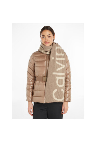 Calvin Klein Jeans Зимен шал Logo Scarf K60K611263 Plaza Taupe PED - Mera.bg