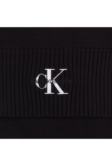 Calvin Klein Jeans Зимен шал Monologo Embro Knit Scarf K60K611262 Black BDS - Mera.bg
