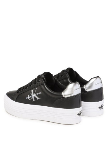 Calvin Klein Jeans Сникърси Vulc Flatform Laceup Lth Refl Wn YW0YW01222 Черен - Mera.bg