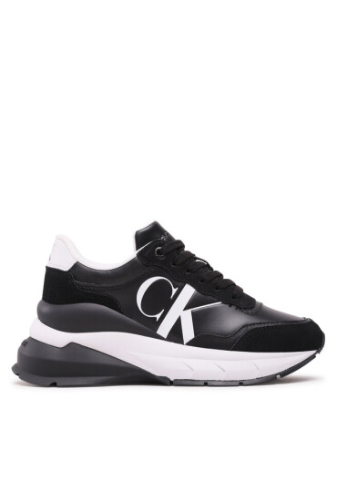 Calvin Klein Jeans Сникърси Wedge Runner Mix Lth Wn YW0YW01099 Черен - Mera.bg