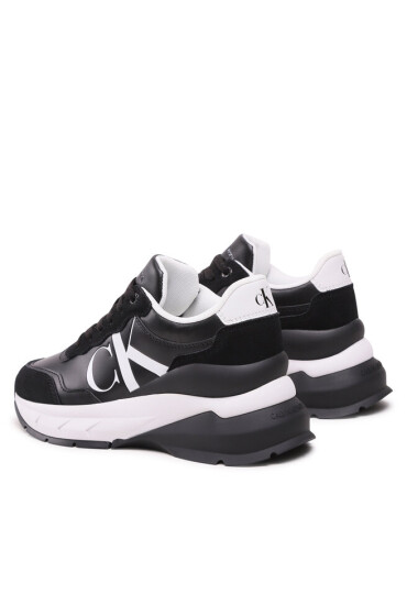 Calvin Klein Jeans Сникърси Wedge Runner Mix Lth Wn YW0YW01099 Черен - Mera.bg