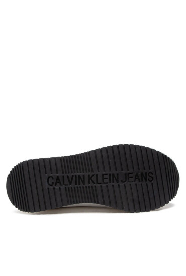 Calvin Klein Jeans Сникърси Runner Sock Laceup Ny-Lth YW0YW00832 Бял - Mera.bg