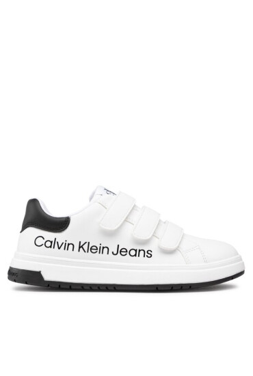 Calvin Klein Jeans Сникърси Low Cut Lace-Up Sneaker V3X9-80335-1355 S White/Black X002 - Mera.bg