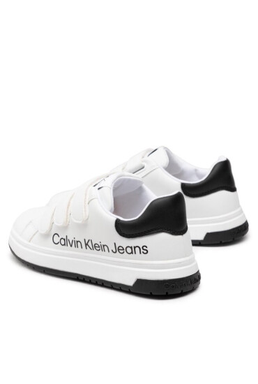 Calvin Klein Jeans Сникърси Low Cut Lace-Up Sneaker V3X9-80335-1355 S White/Black X002 - Mera.bg