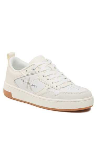 Calvin Klein Jeans Сникърси Bascet Cupsole Low Lth Mono W YW0YW00876 Бял - Mera.bg