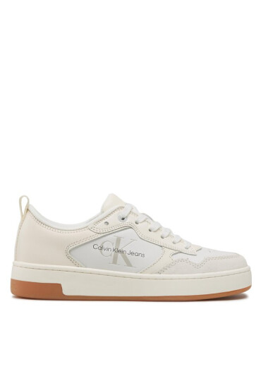 Calvin Klein Jeans Сникърси Bascet Cupsole Low Lth Mono W YW0YW00876 Бял - Mera.bg