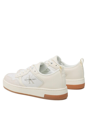 Calvin Klein Jeans Сникърси Bascet Cupsole Low Lth Mono W YW0YW00876 Бял - Mera.bg