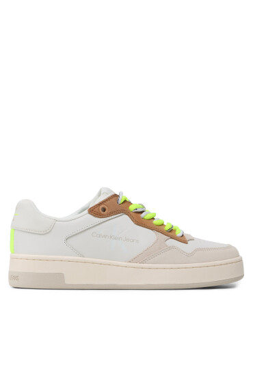 Calvin Klein Jeans Сникърси Basket Cupsole Fluo Contrast YW0YW00920 Бял - Mera.bg