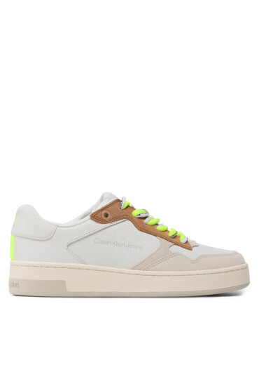 Calvin Klein Jeans Сникърси Basket Cupsole Fluo Contrast YW0YW00920 Бял - Mera.bg