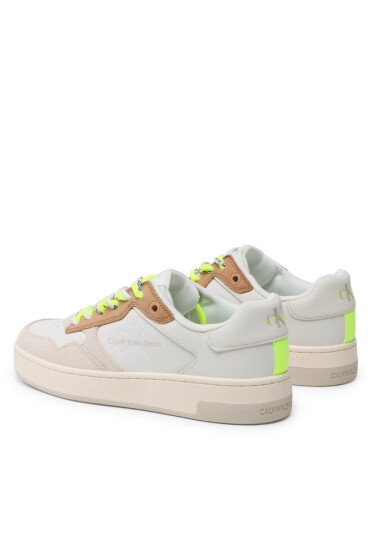 Calvin Klein Jeans Сникърси Basket Cupsole Fluo Contrast YW0YW00920 Бял - Mera.bg