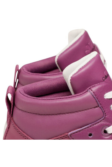 Calvin Klein Jeans Сникърси Basket Cupsole Mid Lth Mono YW0YW00877 Виолетов - Mera.bg