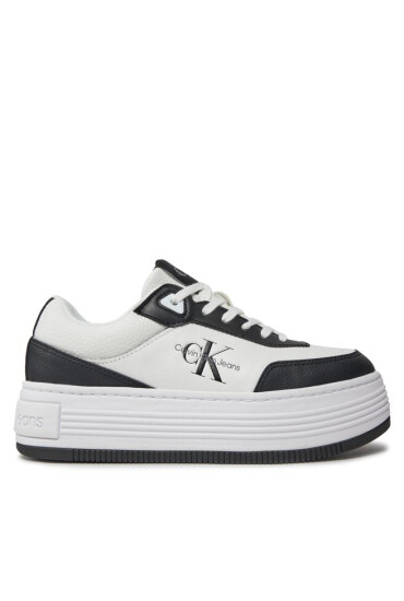 Calvin Klein Jeans Сникърси Bold Flatf Low Lace Mix Ml Fad YW0YW01316 Черен - Mera.bg