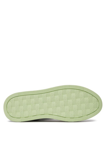 Calvin Klein Jeans Сникърси Bold Flatf Low Lace Mix Nbs Sat YW0YW01308 Бял - Mera.bg
