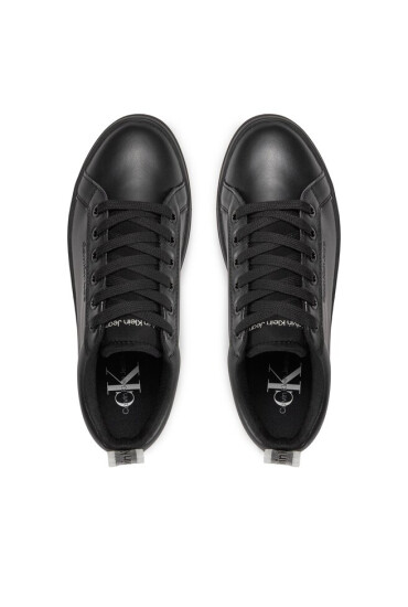 Calvin Klein Jeans Сникърси Bold Flatf Low Laceup Lth In Lum YW0YW01309 Черен - Mera.bg