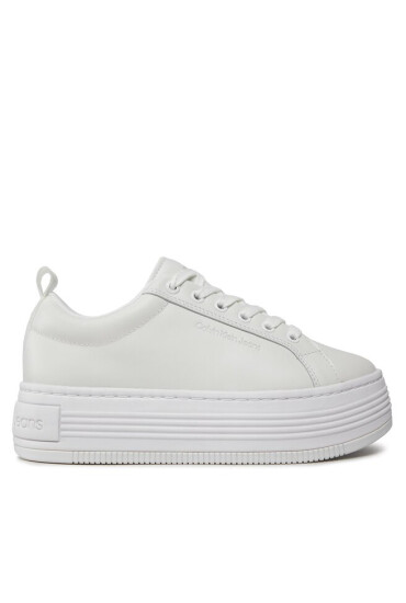 Calvin Klein Jeans Сникърси Bold Flatf Low Laceup Lth In Lum YW0YW01309 Бял - Mera.bg