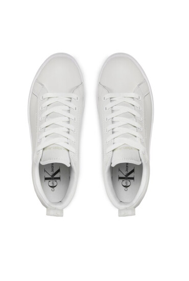 Calvin Klein Jeans Сникърси Bold Flatf Low Laceup Lth In Lum YW0YW01309 Бял - Mera.bg