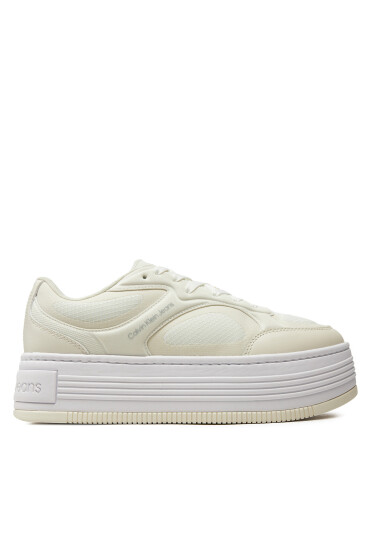 Calvin Klein Jeans Сникърси Bold Platf Low Lace Mix In Mtl YW0YW01471 Бежов - Mera.bg