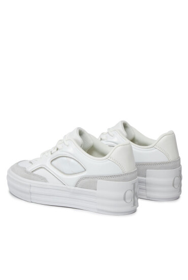 Calvin Klein Jeans Сникърси Bold Vulc Flatf Lace Mix Mg Lum YW0YW01295 Бял - Mera.bg