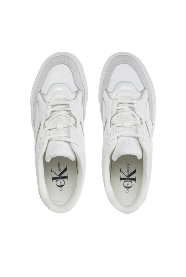 Calvin Klein Jeans Сникърси Bold Vulc Flatf Lace Mix Mg Lum YW0YW01295 Бял - Mera.bg