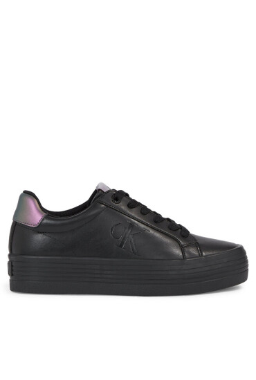 Calvin Klein Jeans Сникърси Bold Vulc Flatf Laceup Lth Wn YW0YW01144 Черен - Mera.bg