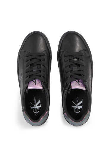 Calvin Klein Jeans Сникърси Bold Vulc Flatf Laceup Lth Wn YW0YW01144 Черен - Mera.bg