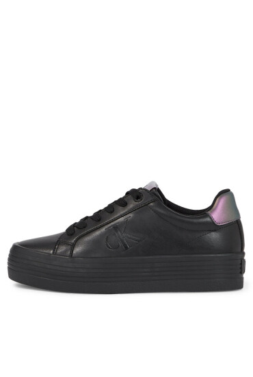 Calvin Klein Jeans Сникърси Bold Vulc Flatf Laceup Lth Wn YW0YW01144 Черен - Mera.bg