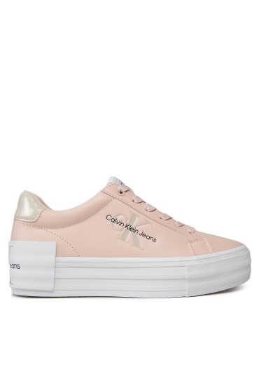Calvin Klein Jeans Сникърси Bold Vulc Flatf Low Lace Lth Ml YW0YW01294 Розов - Mera.bg