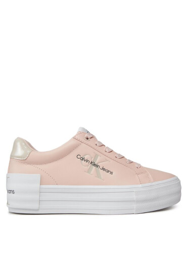 Calvin Klein Jeans Сникърси Bold Vulc Flatf Low Lace Lth Ml YW0YW01294 Розов - Mera.bg