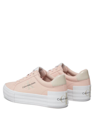 Calvin Klein Jeans Сникърси Bold Vulc Flatf Low Lace Lth Ml YW0YW01294 Розов - Mera.bg