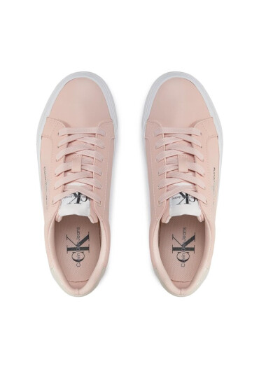 Calvin Klein Jeans Сникърси Bold Vulc Flatf Low Lace Lth Ml YW0YW01294 Розов - Mera.bg
