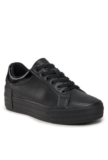 Calvin Klein Jeans Сникърси Bold Vulc Flatf Low Laceup Lth W YW0YW01105 Черен - Mera.bg