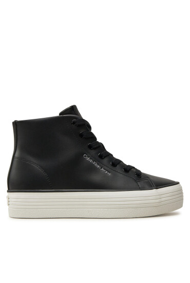 Calvin Klein Jeans Сникърси Bold Vulc Flatf Mid Lth In YW0YW01634 Черен - Mera.bg